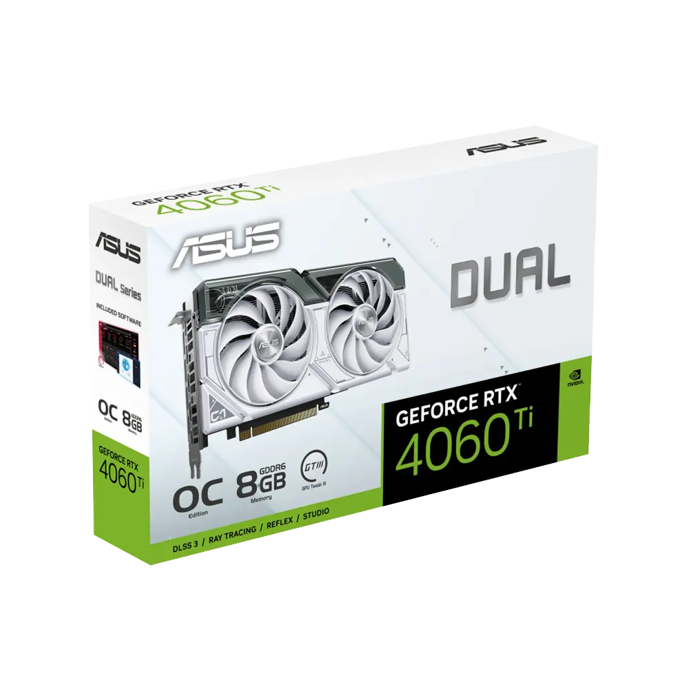 ASUS NVIDIA Dual GeForce RTX 4060 Ti White OC