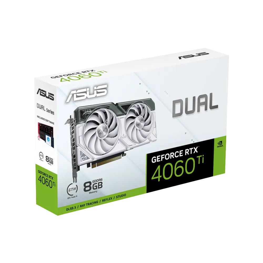 ASUS NVIDIA Dual GeForce RTX 4060 Ti White