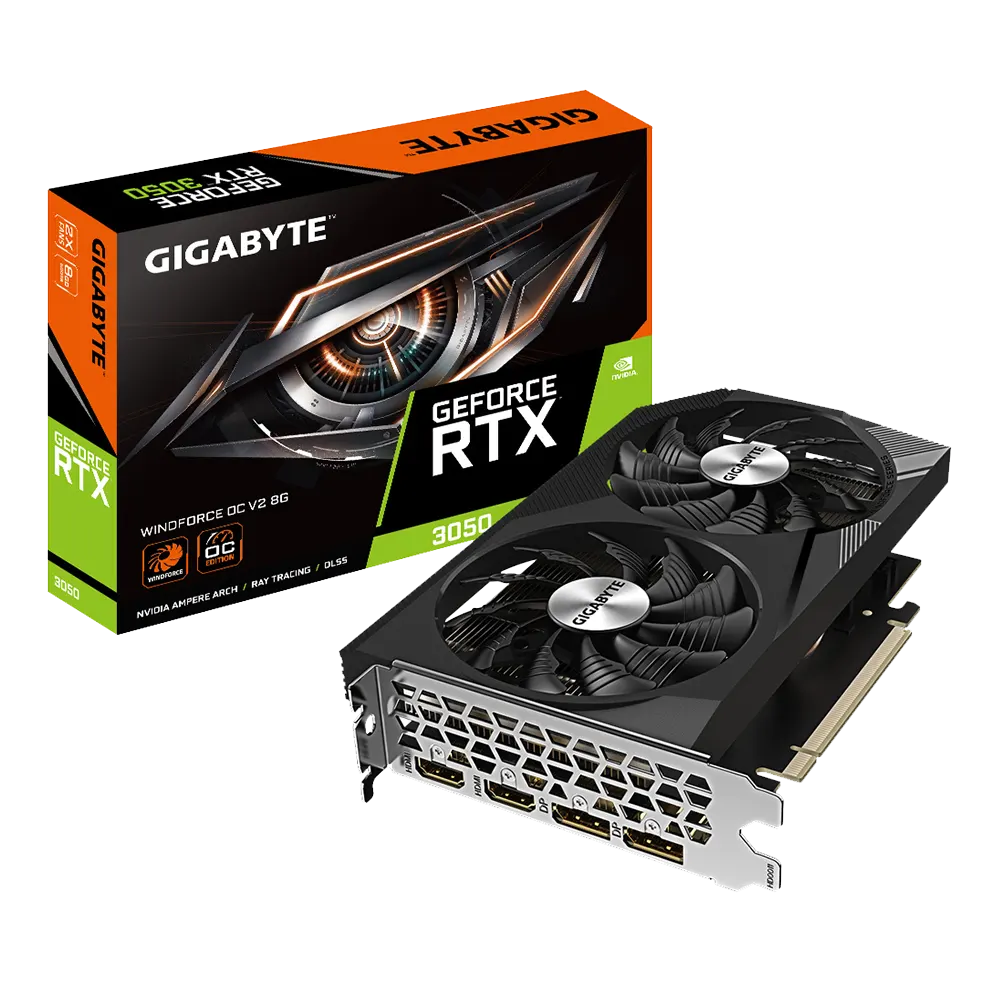 Gigabyte NVIDIA GeForce RTX 3050 WINDFORCE OC V2 8G