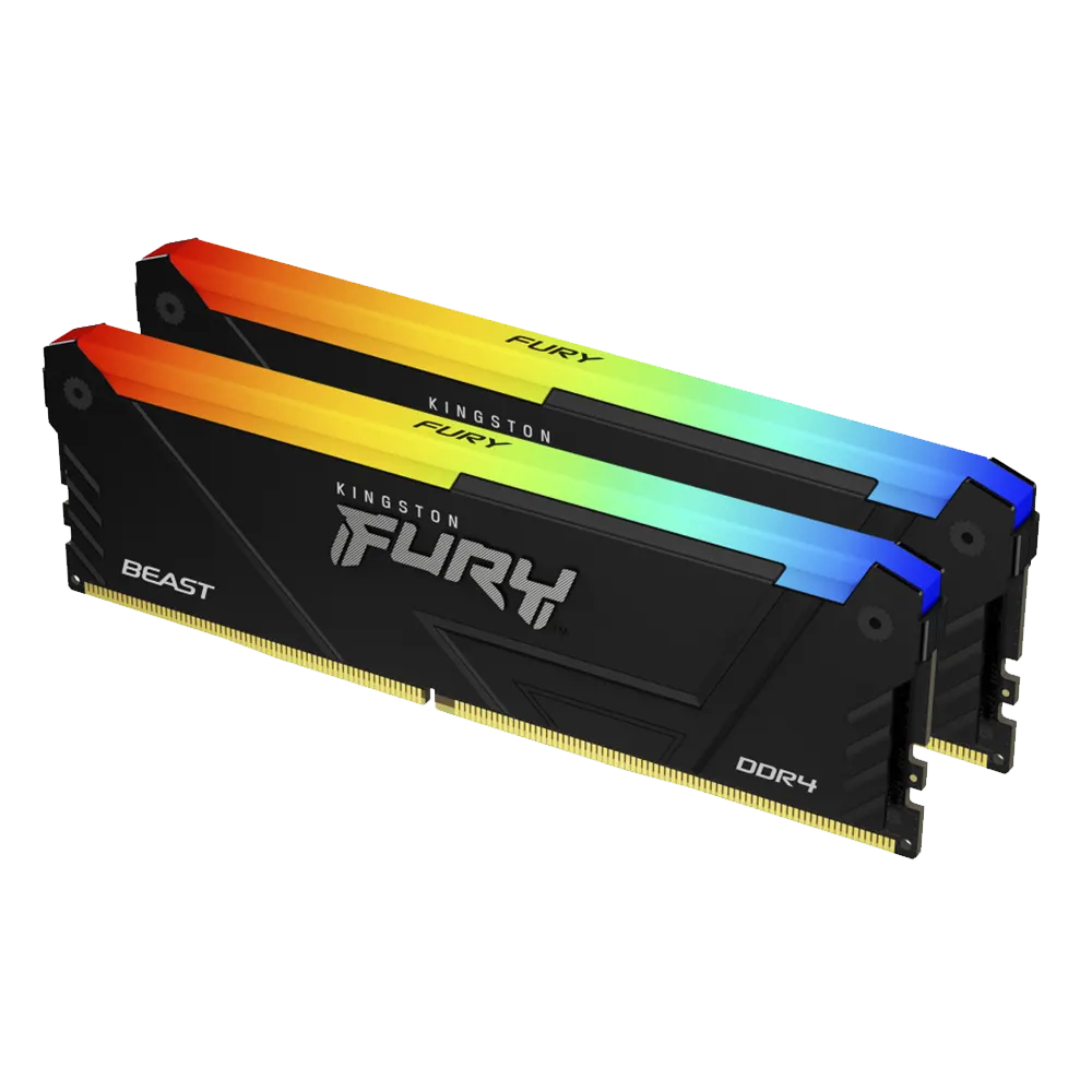 Kit Kingston FURY Beast RGB DDR4 3600MHz 16GB