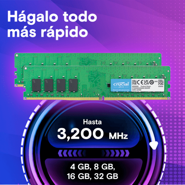 Memoria RAM DDR4 UDIMM Crucial Classic 32GB 3200 MT/s