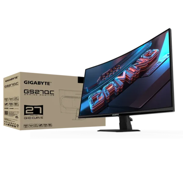 Monitor Gamer Curvo Gigabyte LCD 27 Pulgadas 2560*1440 FreeSync 165Hz HDMI DisplayPort Negro