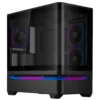 Gabinete ASUS Prime AP202 ARGB Midi-Tower Cristal templado Curvo 3 Ventiladores Instalados Negro