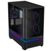 Gabinete ASUS Prime AP202 ARGB Midi-Tower Cristal templado Curvo 3 Ventiladores Instalados Negro