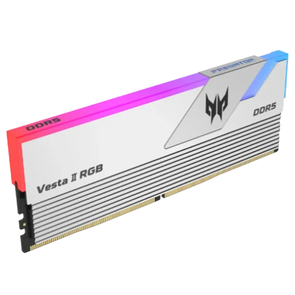 Memorias RAM DDR5 UDIMM Acer VESTA II RGB Blancas 32GB Kit 2x16GB 6000MT/s