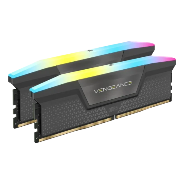 Memorias RAM DDR5 UDIMM Corsair Vengeance RGB Negras 32GB Kit 2x16GB 6000MT/s