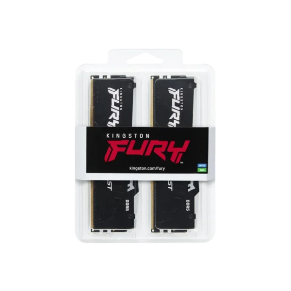 Memorias RAM DDR5 UDIMM Kingston Fury Beast RGB Negras 16GB Kit 2x8GB 5600MT/s