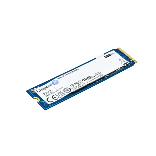 Kingston SNV3S NVMe 500GB-1 Unidad de Estado Solido Kingston SNV3S NVMe 500GB M.2, 3000 MB/s Escritura 5000 MB/s Lectura PCI Express 4.0