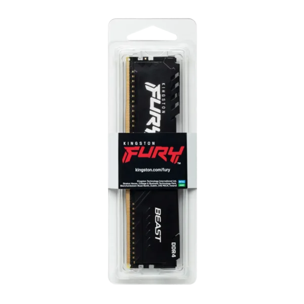 Memoria RAM DDR4 UDIMM Kingston Fury Beast Negra 16GB 3600MT/s