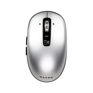 Mouse Estándar Naceb Infinity Elemental LS1 NA-0131G Gris Óptico 32000DPI 6 Botones Radiofrecuencia Bluetooth Inalámbrico