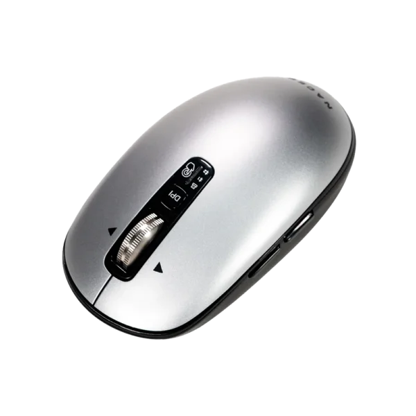 Mouse Estándar Naceb Infinity Elemental LS1 NA-0131G Gris Óptico 32000DPI 6 Botones Radiofrecuencia Bluetooth Inalámbrico