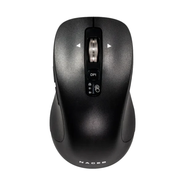 NA-0132-1 Mouse Híbrido Naceb ES1 NA-0132 Negro Óptico 32000DPI 6 Botones Radiofrecuencia Bluetooth Inalámbrico