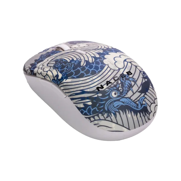 Mouse Estándar Naceb NA-0138A Azul Óptico 16000DPI 3 Botones Radiofrecuencia Inalámbrico