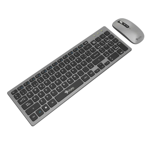 Kit de Teclado y Mouse Stylos STPKTM6G Inalámbrico USB Plata Español