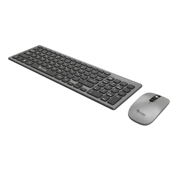 Kit de Teclado y Mouse Stylos STPKTM6G Inalámbrico USB Plata Español
