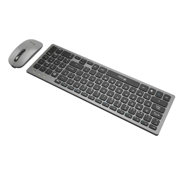 Kit de Teclado y Mouse Stylos STPKTM6G Inalámbrico USB Plata Español