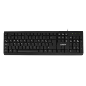 Teclado Estándar Acteck Inspire TA210 Membrana Alámbrico Negro Español