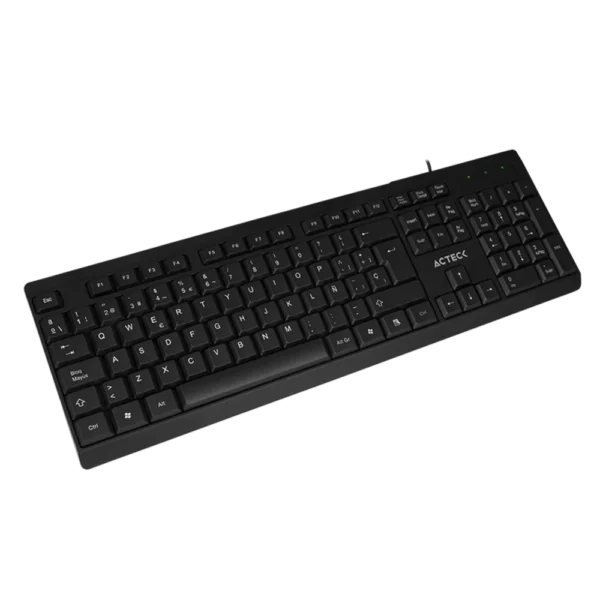 Teclado Estándar Acteck Inspire TA210 Membrana Alámbrico Negro Español