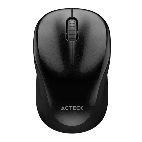 Mouse Ergonómico Acteck Optimize Trip MI480 Negro Óptico 1600DPI 2 Botones RF Inalámbrico