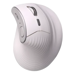 Mouse Ergonómico Acteck Virtuos Fitt Pro MI770 Blanco Óptico 2400DPI 2 Botones RF Bluetooth Inalámbrico
