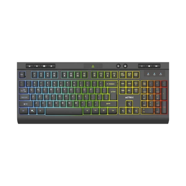 Teclado Estándar Acteck Acteck Aurean Pro TA477G Membrana Alámbrico USB Negro Inglés