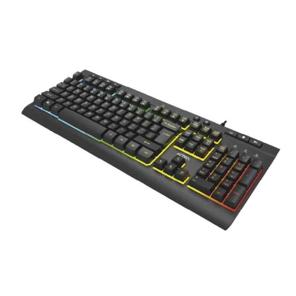 Teclado Estándar Acteck Acteck Aurean Pro TA477G Membrana Alámbrico USB Negro Inglés
