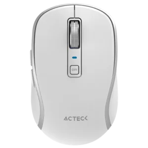 Mouse Estándar Acteck Optimize Trip Pro MI580 Blanco Óptico 1600DPI 6 Botones RF Bluetooth USB-A Inalámbrico
