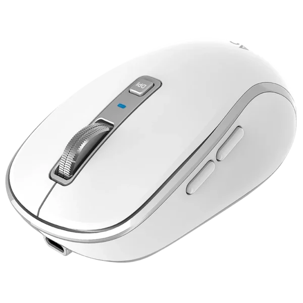 Mouse Estándar Acteck Optimize Trip Pro MI580 Blanco Óptico 1600DPI 6 Botones RF Bluetooth USB-A Inalámbrico