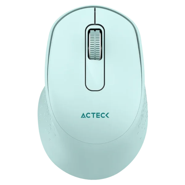 Mouse Ergonómico Acteck Optimize Ergo MI470 Azul Óptico 1600DPI 2 Botones RF USB-A Inalámbrico
