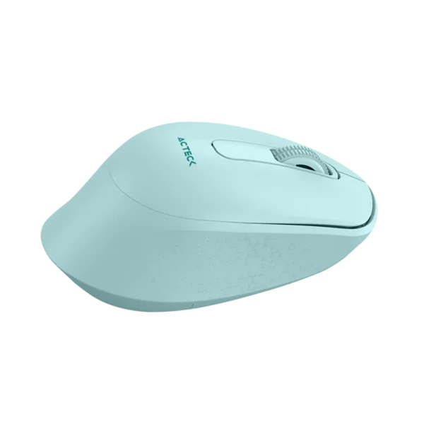 Mouse Ergonómico Acteck Optimize Ergo MI470 Azul Óptico 1600DPI 2 Botones RF USB-A Inalámbrico