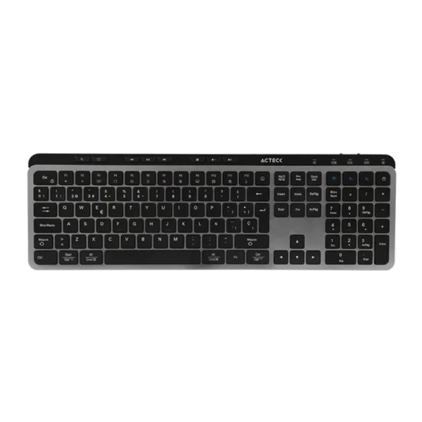 Teclado Estándar Acteck Inspire Krea TI755 Membrana Inalámbrico RF Bluetooth Negro Español