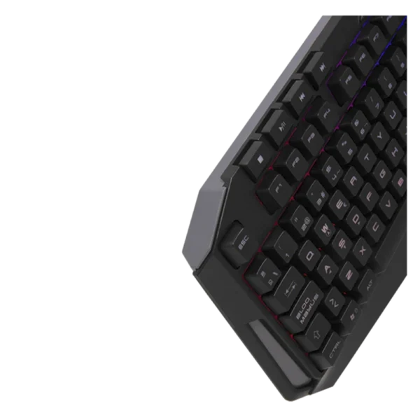 Teclado Gamer Balam Rush Gunfire KG330 LED RGB Membrana Alámbrico Negro Español