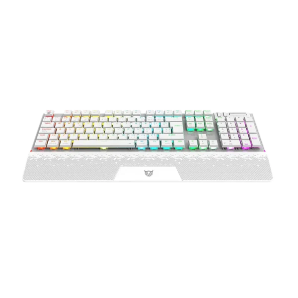 Teclado Gamer Balam Rush Dominate Expert GK979I LED RGB Mecánico Switch Outemu Red RF Inalámbrico Bluetooth Blanco Español