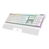 Teclado Gamer Balam Rush Dominate Expert GK979I LED RGB Mecánico Switch Outemu Red RF Inalámbrico Bluetooth Blanco Español