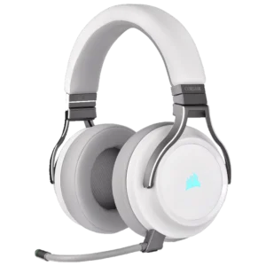 Headset Gamer Corsair VIRTUOSO RGB WIRELESS 7.1 Blanco con Microfóno Inalámbrico USB + 3.5mm