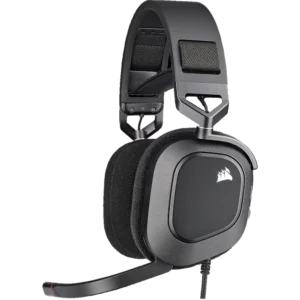 Headset Gamer CorsairHS80 RGB Carbón con Microfóno Alámbrico 1.8 Metros USB