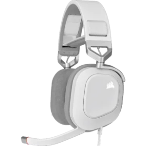 Headset Gamer Corsair HS80 RGB USB 7.1 Blanco con Microfóno Alámbrico 1.8 Metros USB