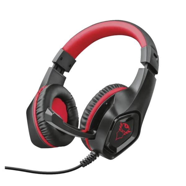 Headset Gamer Trust GXT 404R Rana Negro/Rojo con Microfóno Alámbrico 1 Metro 3.5mm