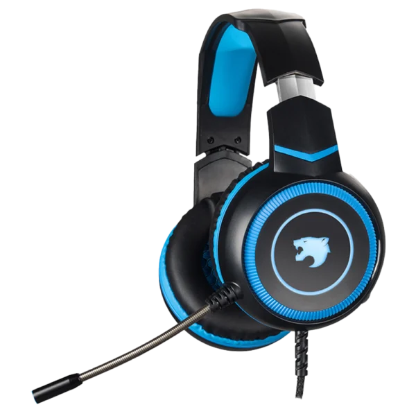 Headset Gamer Yaguaret Quimera Negro/Azul con Micrófono Alámbrico 3.5mm/USB 2 Metros