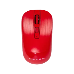 Mouse Estándar Naceb NA-0137R Rojo Óptico 16000DPI 3 Botones USB 2.4 RF Inalámbrico