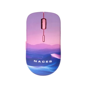 Mouse Estándar Naceb NA-0138B Multicolor Óptico 16000DPI 3 Botones Radiofrecuencia Inalámbrico