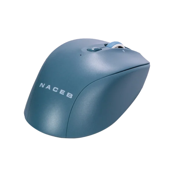 NA-0139A-6 Mouse Ergonómico Naceb NA-0139A Azul Óptico 16000DPI 5 Botones Radiofrecuencia Bluetooth Inalámbrico