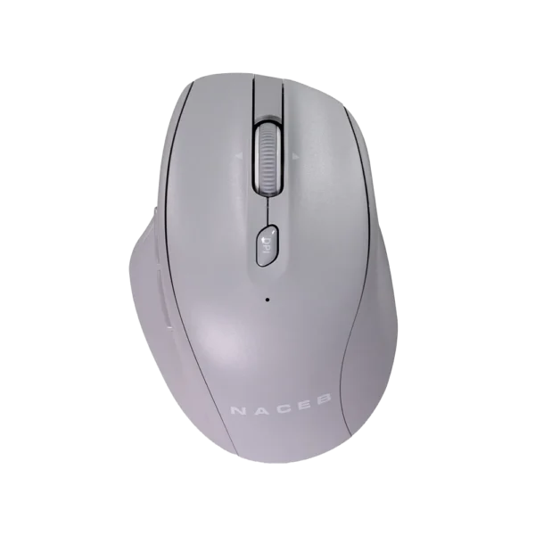 Mouse Ergonómico Naceb NA-0139G Gris Óptico 16000DPI 5 Botones Radiofrecuencia Bluetooth Inalámbrico