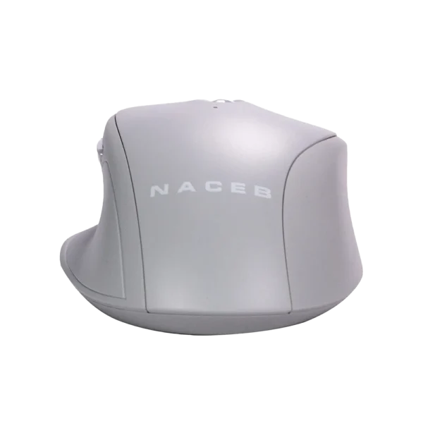 Mouse Ergonómico Naceb NA-0139G Gris Óptico 16000DPI 5 Botones Radiofrecuencia Bluetooth Inalámbrico