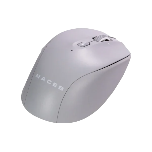 Mouse Ergonómico Naceb NA-0139G Gris Óptico 16000DPI 5 Botones Radiofrecuencia Bluetooth Inalámbrico