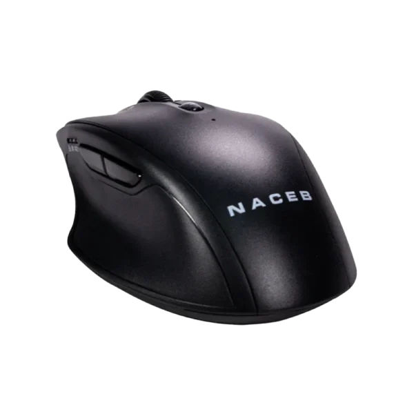 Mouse Ergonómico Naceb NA-0139N Negro Óptico 16000DPI 5 Botones Radiofrecuencia Bluetooth Inalámbrico
