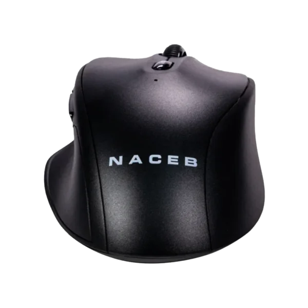 Mouse Ergonómico Naceb NA-0139N Negro Óptico 16000DPI 5 Botones Radiofrecuencia Bluetooth Inalámbrico