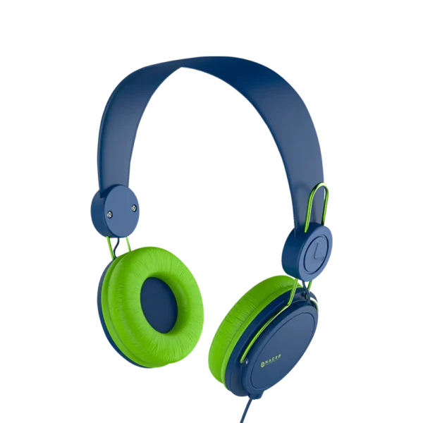 Headset Estándar Naceb Air Verde/Azul con Microfóno Alámbrico 1.2 Metros 3.5mm