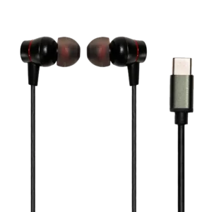 Audífonos Estándar Naceb NA-0321 Negro con Microfóno Alámbrico USB-C 1.2 Metros