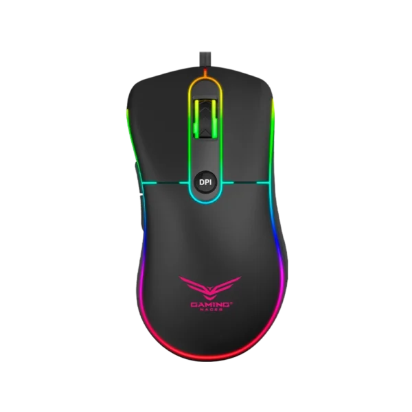 Mouse Gamer Naceb NA-0933 Negro Óptico 32000DPI 4 Botones USB Alámbrico